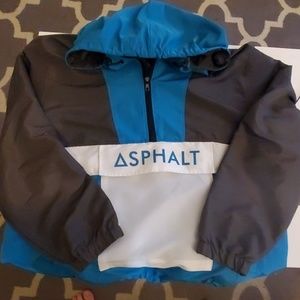 Asphalt Hooded Windbreaker (half zip)